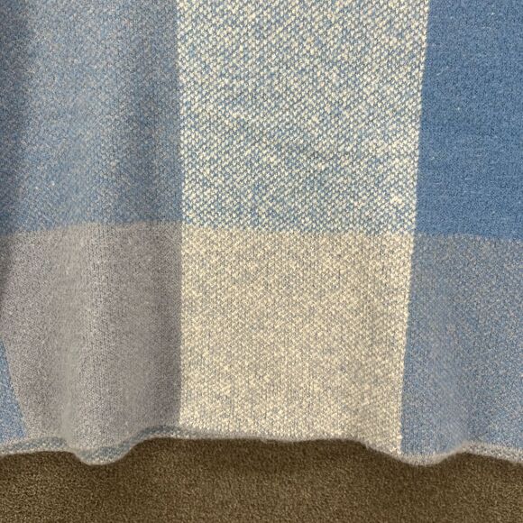 Jessica Simpson Sweater womens Large Blue Cropped Check Soft Oversized - Picture 14 of 15